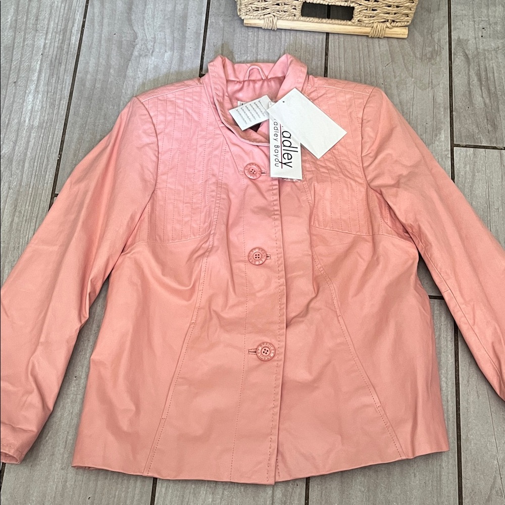Adley Women's Light Pink Button-Up Blazer
